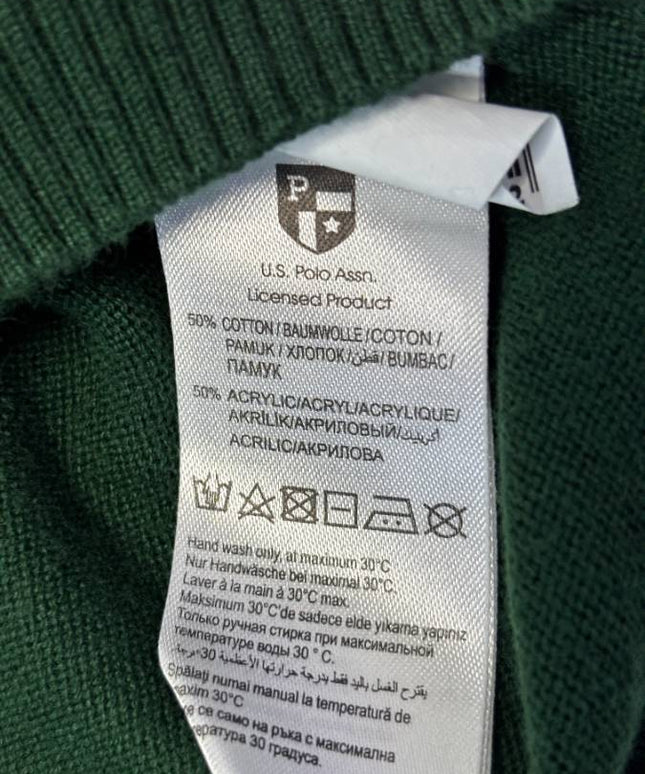 U.S. Polo Assn. Green Crewneck Knit Sweater