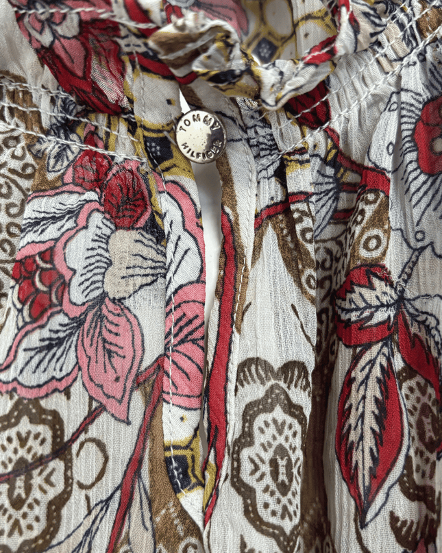 Tommy Hilfiger Printed Shift Dress Brown & Red