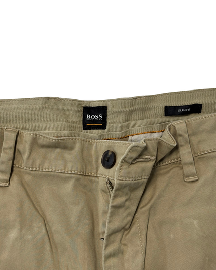 Hugo Boss Slim Fit Khaki Chino Shorts - L | Waist: 34"