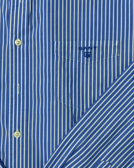 GANT The Breton Regular Fit Blue & White Striped Shirt