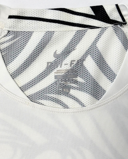 Nike Dri-FIT White & Black Abstract Fist Graphic Football Training Jersey