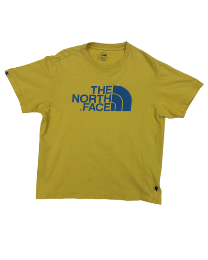 The North Face Blue Logo Mustard Yellow Outdoor T-Shirt - M