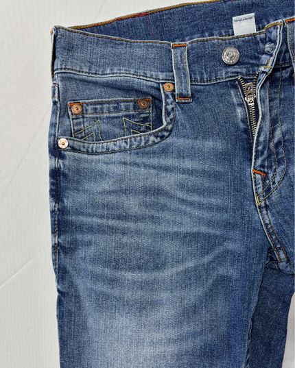 True Religion Slim Fit Blue Denim Jeans - L | Waist: 34"