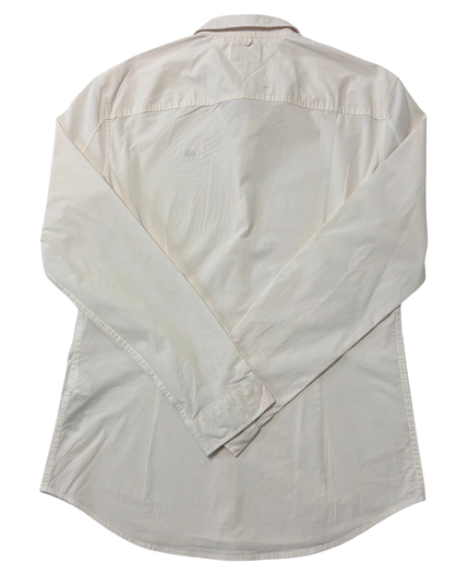 Tommy Jeans Slim Fit Off-White Long Sleeve Shirt