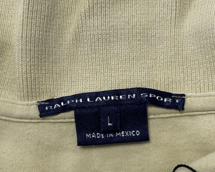 Ralph Lauren Sport Pale Yellow Sleeveless Cotton Polo Shirt