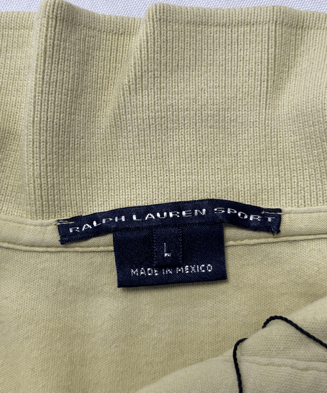 Ralph Lauren Sport Pale Yellow Sleeveless Cotton Polo Shirt
