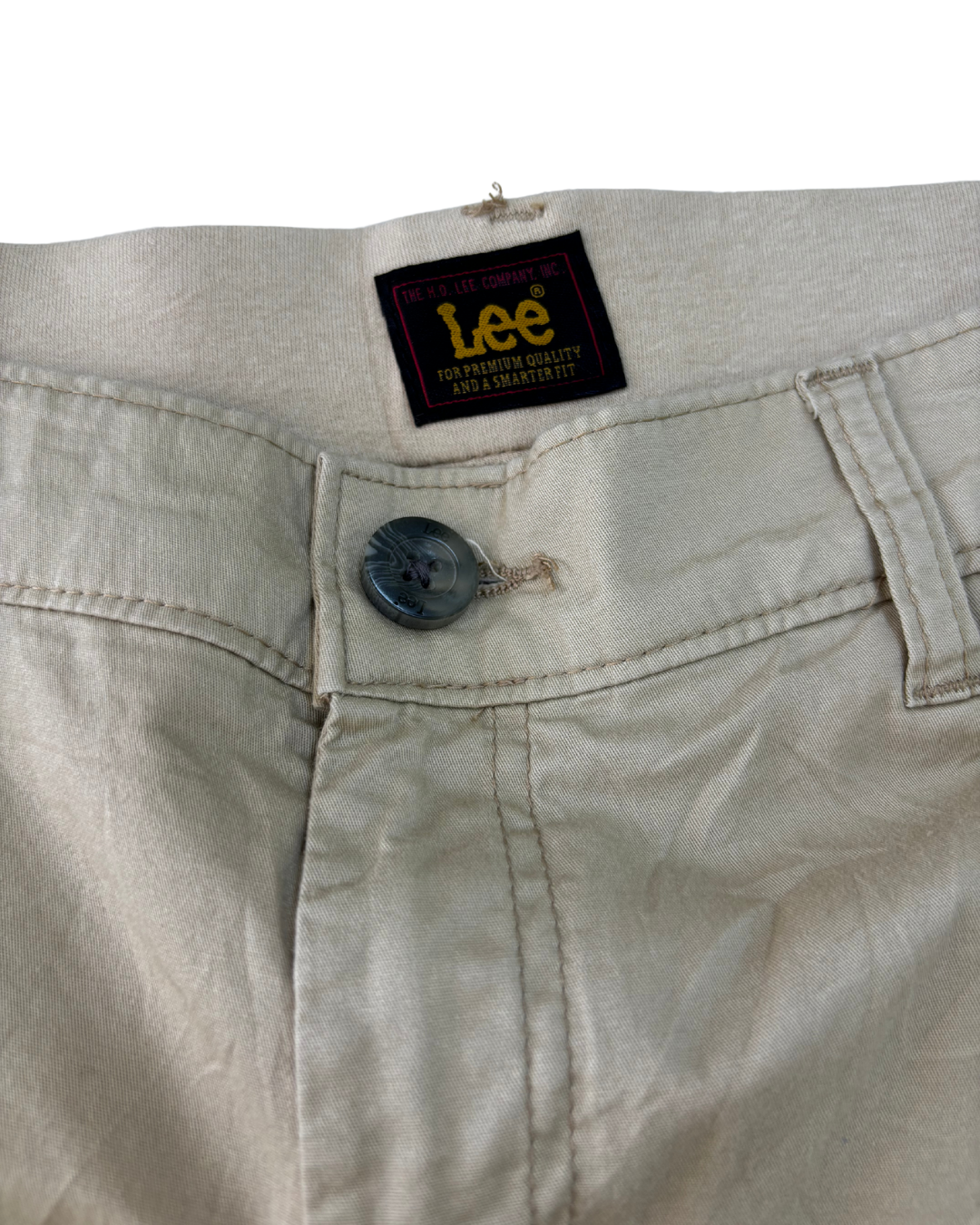 Lee Off-White Cargo Shorts - M
