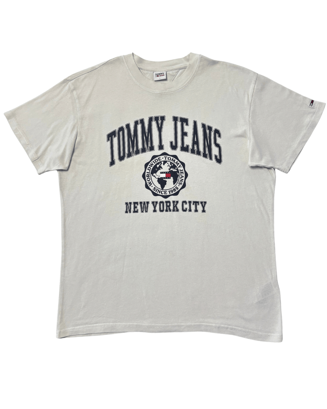 Tommy Jeans White Graphic New York City Cotton T-Shirt