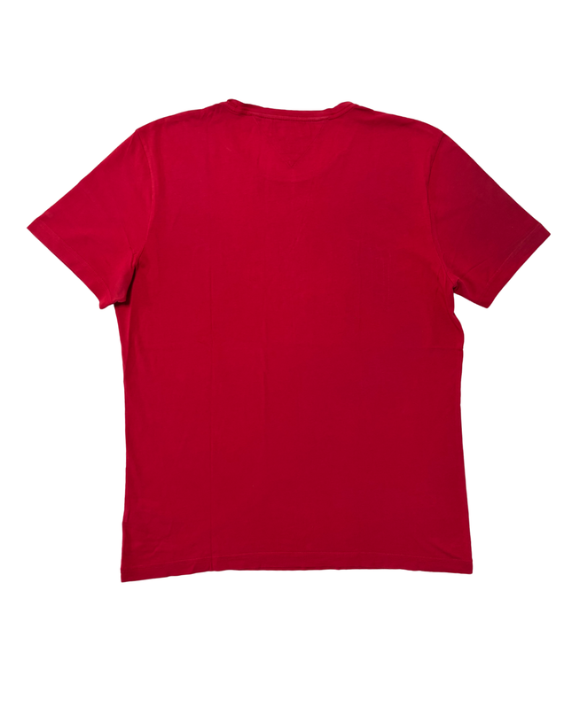 Tommy Hilfiger Red Organic Cotton Hilfiger Logo T-Shirt - L