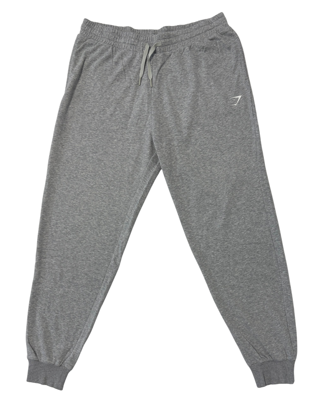 Gymshark Essential Oversized Light Gray Marl Cuffed Joggers