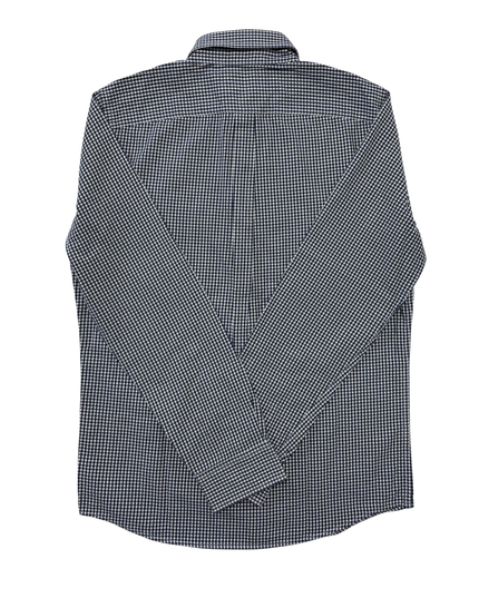 Abercrombie & Fitch Navy Blue Gingham Check Muscle Fit Shirt - M
