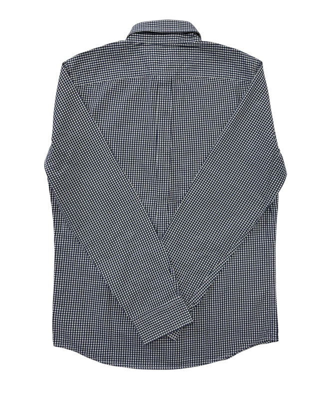 Abercrombie & Fitch Navy Blue Gingham Check Muscle Fit Shirt - M