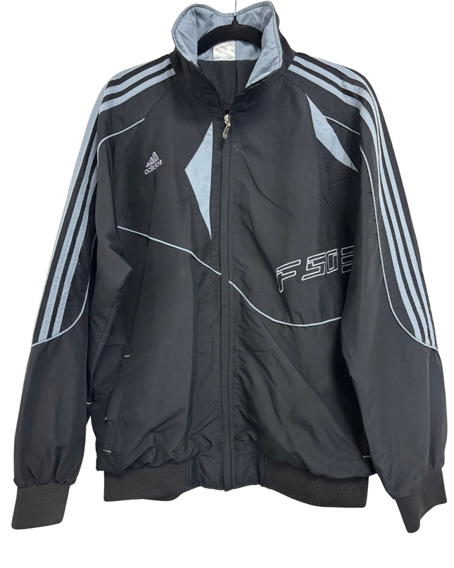 Adidas F50 Black & Grey Retro Football Track Jacket