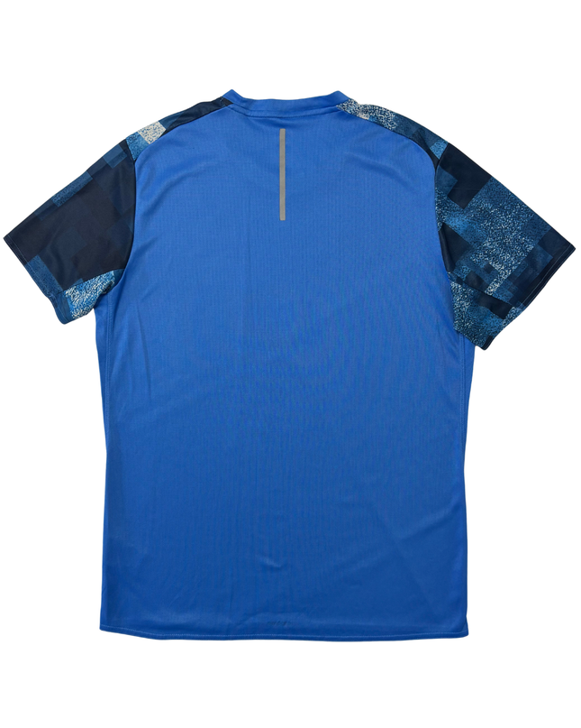 Adidas Running Blue Graphic Sleeve Climalite Training T-Shirt