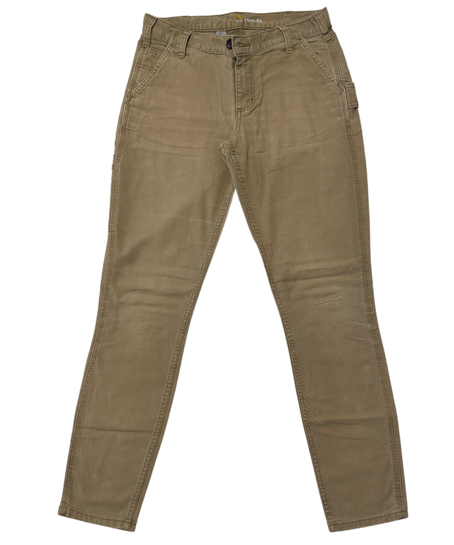 Carhartt Slim Fit Canvas Brown Carpenter Pants