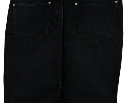 Zara Basic Black High-Waist Denim Pencil Skirt