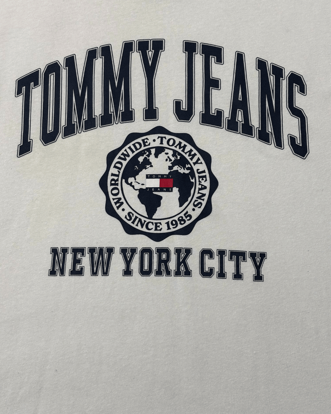 Tommy Jeans White Graphic New York City Cotton T-Shirt