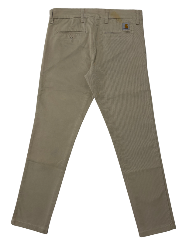 Carhartt WIP Khaki Beige Work Chino Pants - L | Waist: 34"