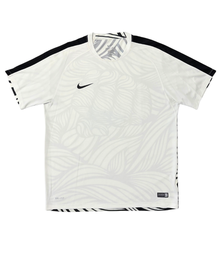 Nike Dri-FIT White & Black Abstract Fist Graphic Football Training Jersey