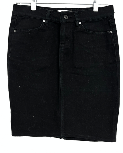 Zara Basic Black High-Waist Denim Pencil Skirt