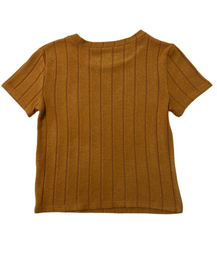 Ardene Caramel Brown Wide Ribbed Knit Top