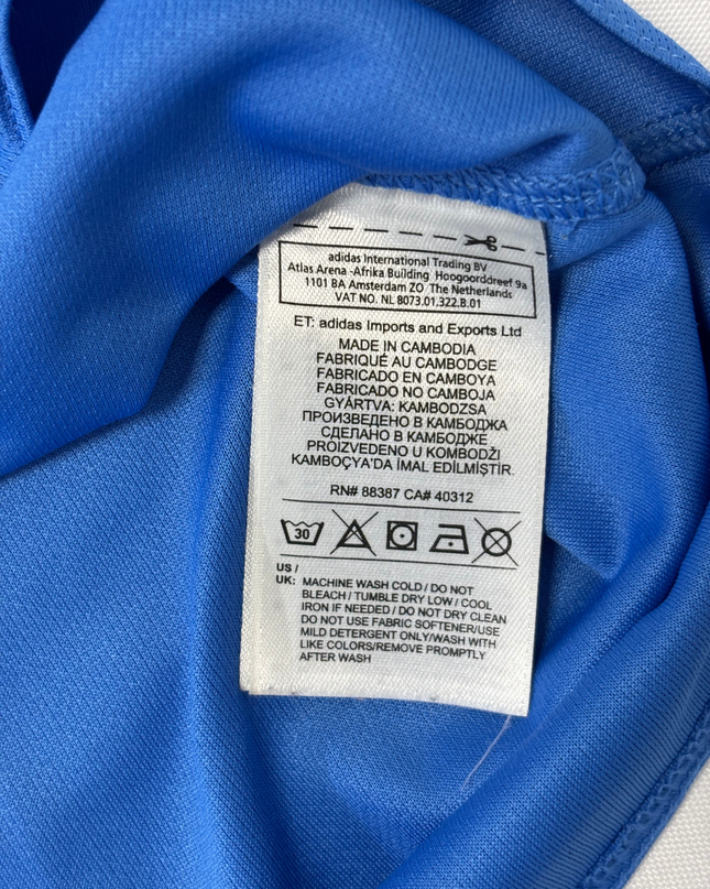 Adidas Running Blue Graphic Sleeve Climalite Training T-Shirt