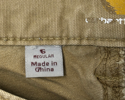 Carhartt Slim Fit Canvas Brown Carpenter Pants