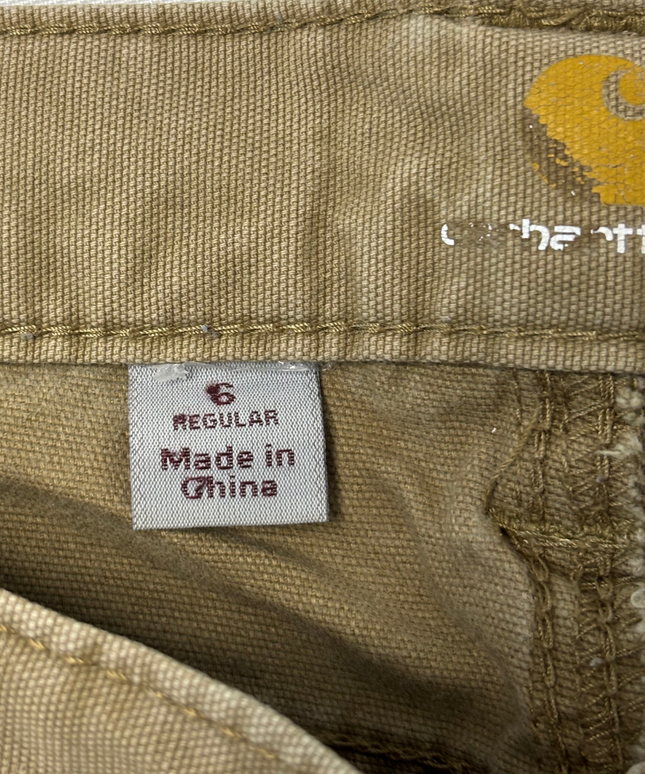 Carhartt Slim Fit Canvas Brown Carpenter Pants