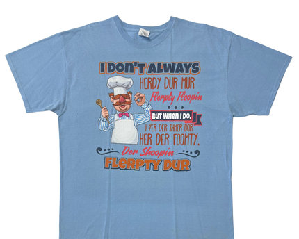 Fruit of the Loom Muppets Swedish Chef Funny Quote Graphic T-Shirt - L