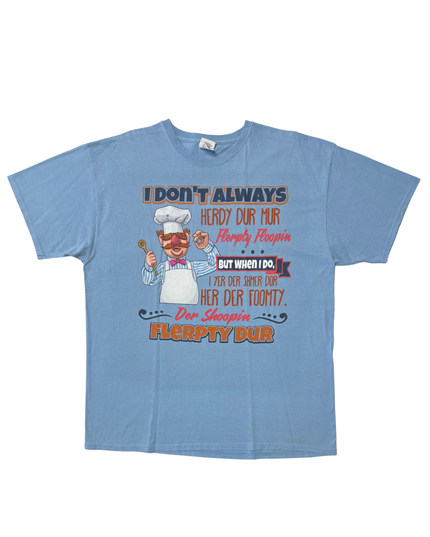 Fruit of the Loom Muppets Swedish Chef Funny Quote Graphic T-Shirt - L