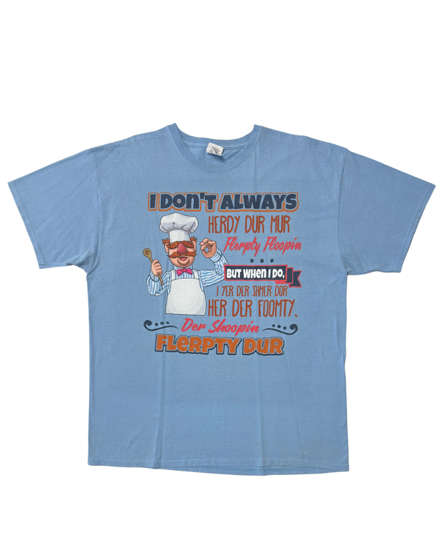 Fruit of the Loom Muppets Swedish Chef Funny Quote Graphic T-Shirt - L
