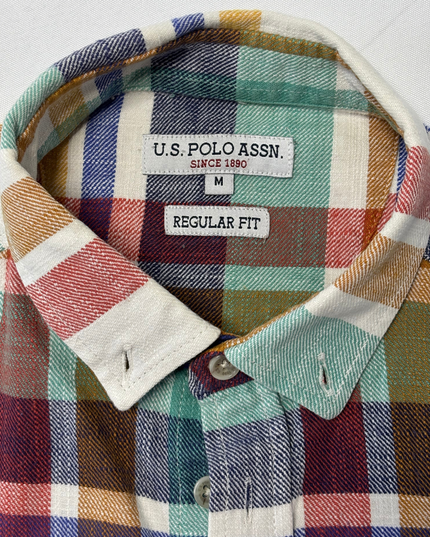 U.S. Polo Assn. Multicolor Madras Plaid Regular Fit Shirt
