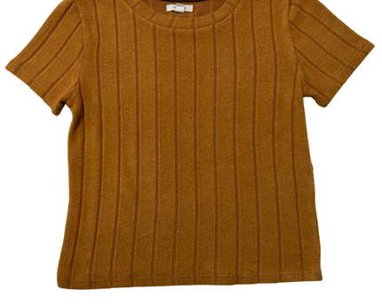 Ardene Caramel Brown Wide Ribbed Knit Top