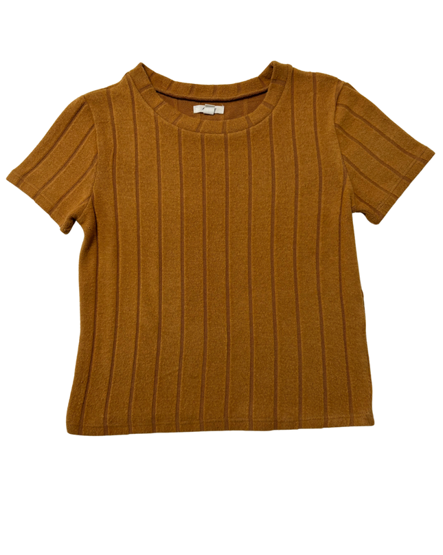 Ardene Caramel Brown Wide Ribbed Knit Top