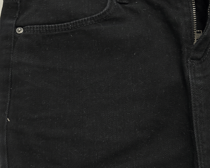 Zara Basic Black High-Waist Denim Pencil Skirt