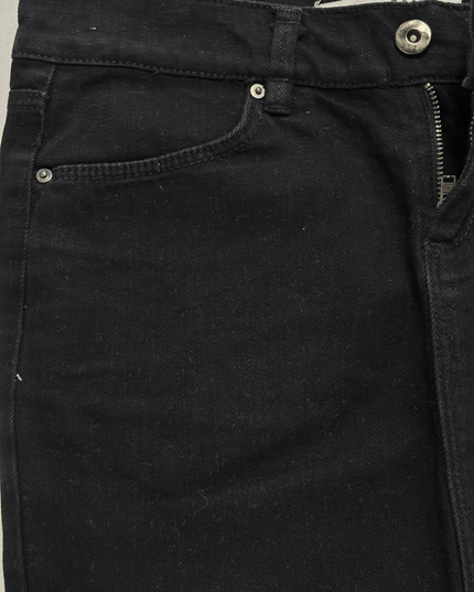 Zara Basic Black High-Waist Denim Pencil Skirt