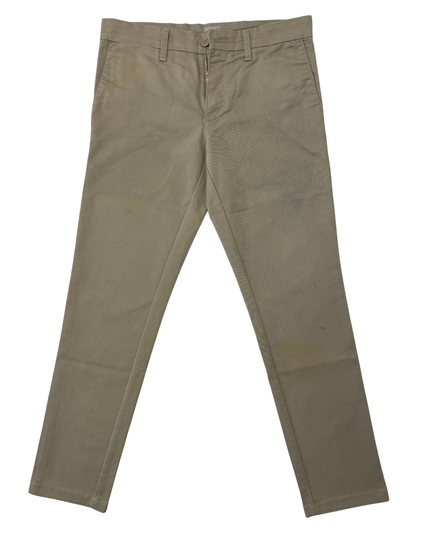 Carhartt WIP Khaki Beige Work Chino Pants - L | Waist: 34"