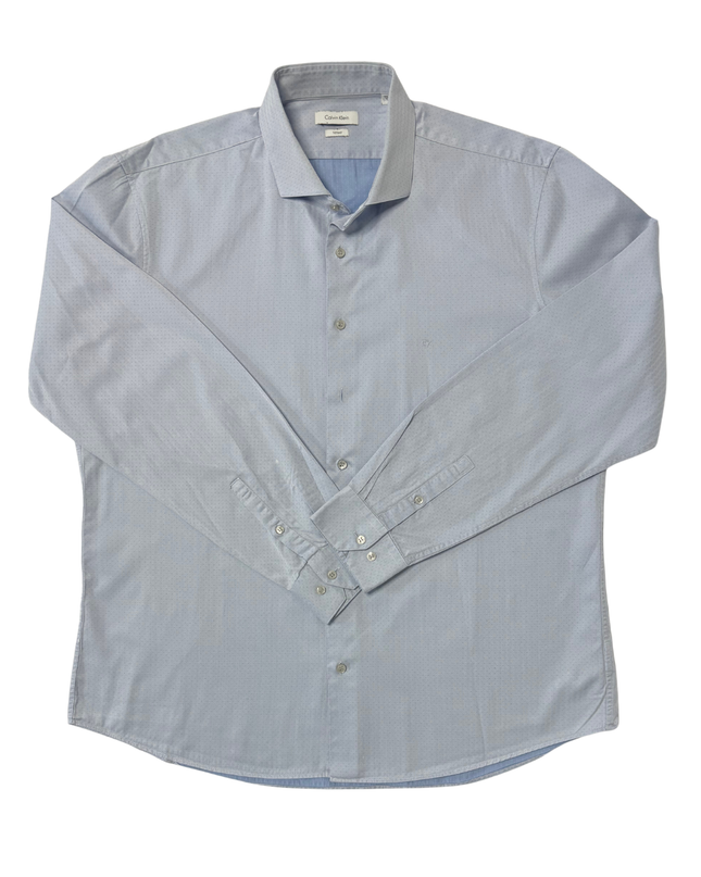 Calvin Klein Light Blue Fitted Dress Shirt