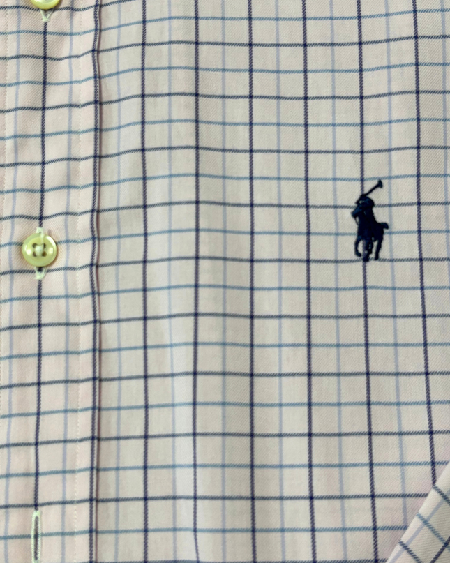 Ralph Lauren Yarmouth Pink & Navy Checked Button-Down Shirt