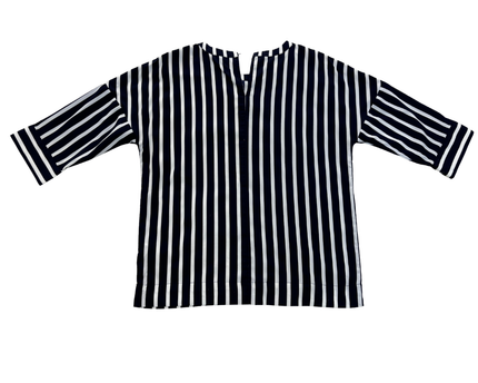 Banana Republic Striped Navy & White Blouse - XL