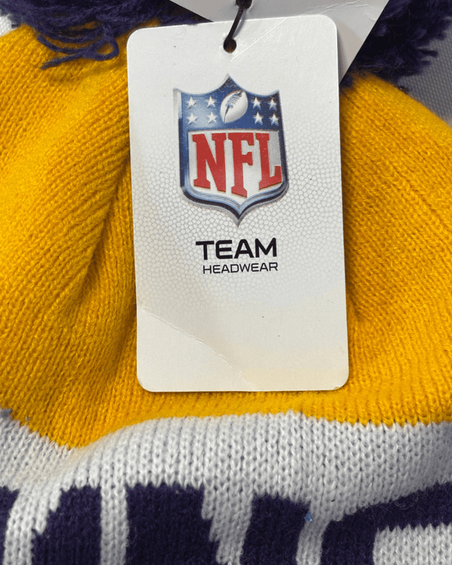 NFL Minnesota Vikings Colorblock Pom Beanie - With Tags