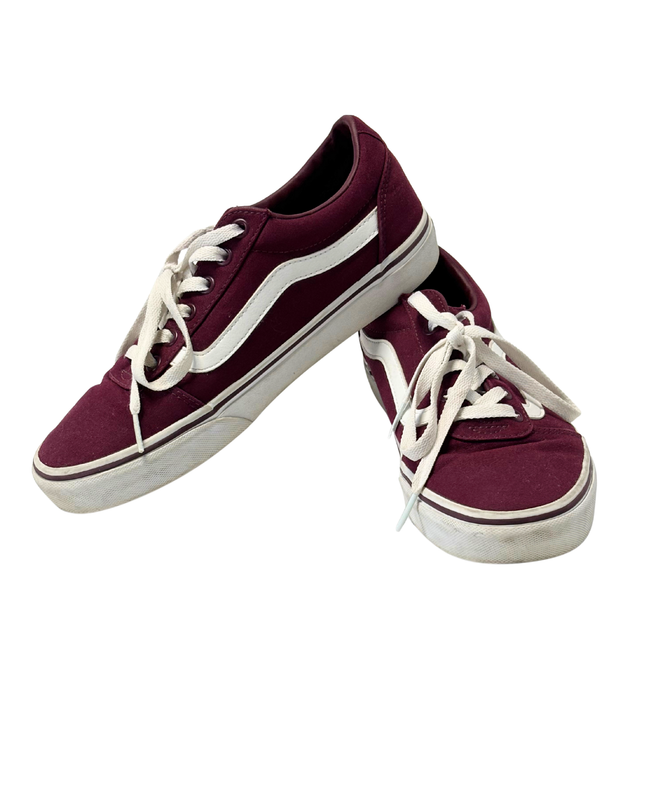 Vans Old Skool Canvas Skate Sneakers | Burgundy & White | EU 40