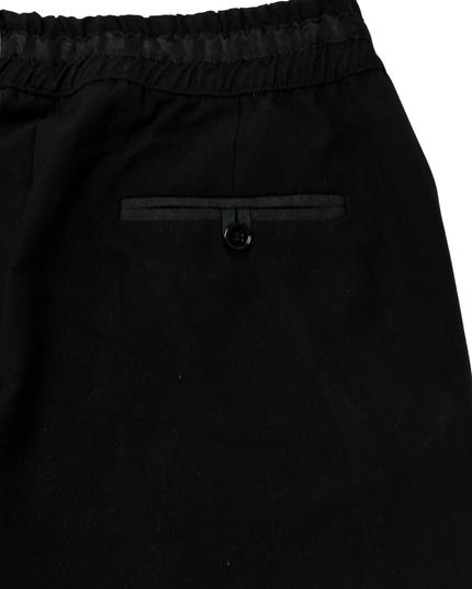 Zara Basic Black Drawstring Waist Trousers