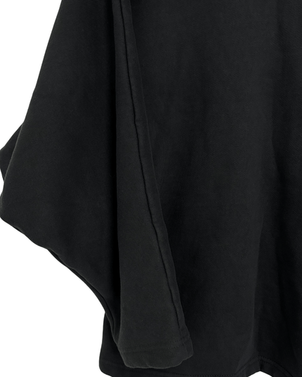 ZARA Black Oversized Batwing Sleeve Fleece Top