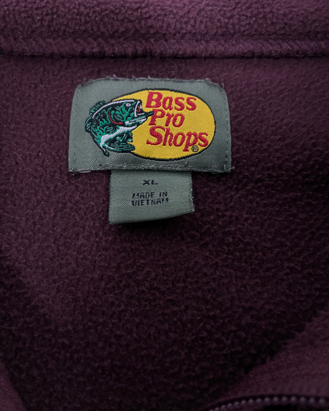 Bass Pro Shops Maroon Full-Zip Fleece Jacket - XL
