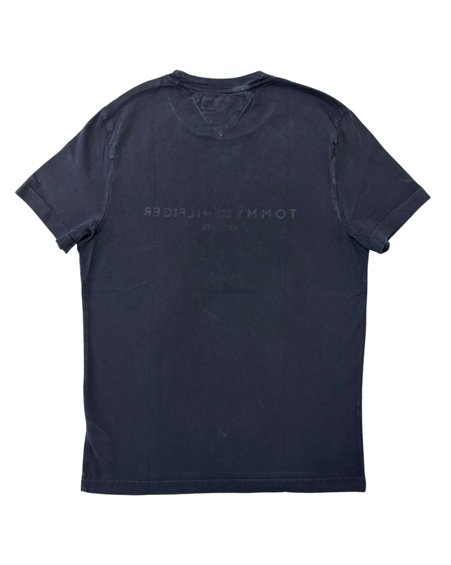 Tommy Hilfiger Navy Blue EST. 1985 Organic Cotton Logo T-Shirt - S