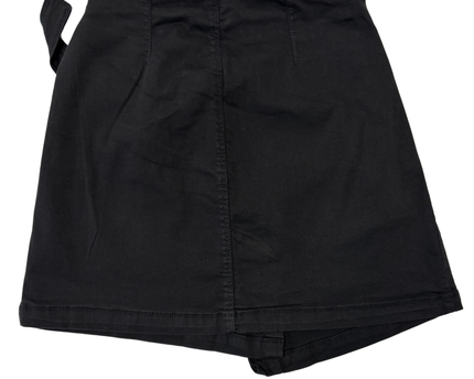Stradivarius Black Belted Mini Skirt - S | Waist: 28"