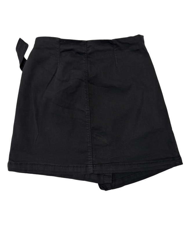 Stradivarius Black Belted Mini Skirt - S | Waist: 28"