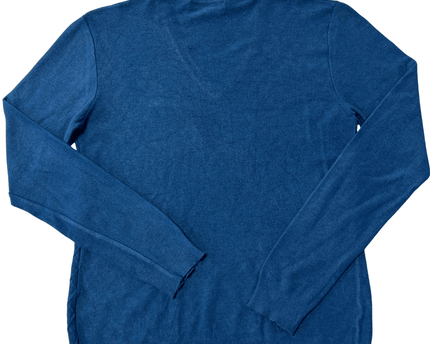 Lacoste Argyle Diamond Knit Blue V-Neck Sweater