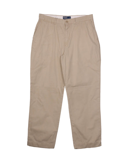 Ralph Lauren Classic Fit Beige Cotton Chino Pants